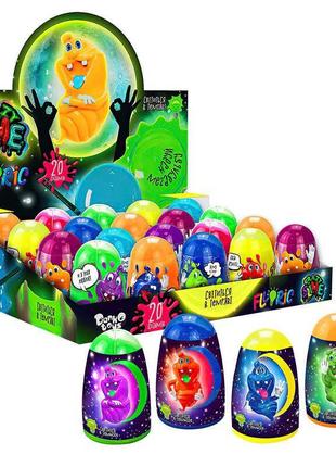 В'язка маса crazy slime fluoric іграшка антистрес колба slm-fl-01-01u danko toys