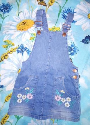 Продам джинсовый сарафан на девочку