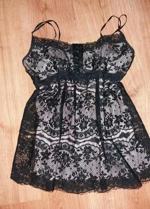 Вишукана блуза з мережевом на бретелях