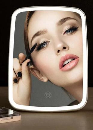 Дзеркало з підсвічуванням акумуляторне для макіяжу jordan judy led makeup mirror1 фото