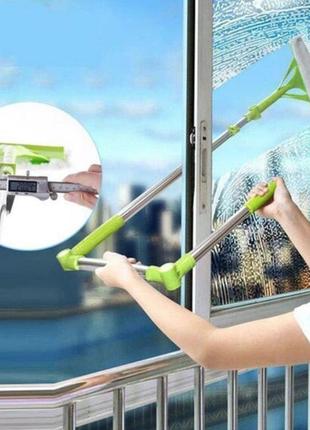 Телескопическая щетка швабра для мытья окон mop aa11-2