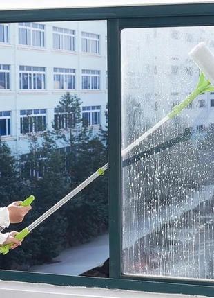 Телескопическая щетка швабра для мытья окон mop aa11-2