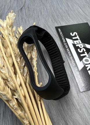 Ремінець нейлоновий для xiaomi mi band 6 m6 тканинний спорт луп на липучках