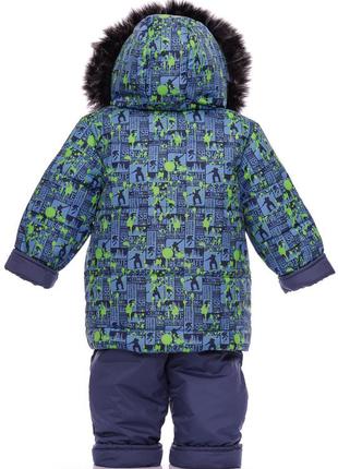 Комбинезон для мальчика на холлофайбере babykroha с принтом фигурок стиль голубой6 фото