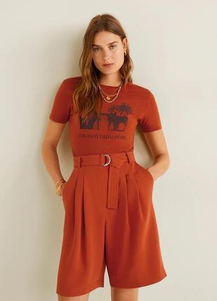 Бавовняна футболка з принтом mango - xs