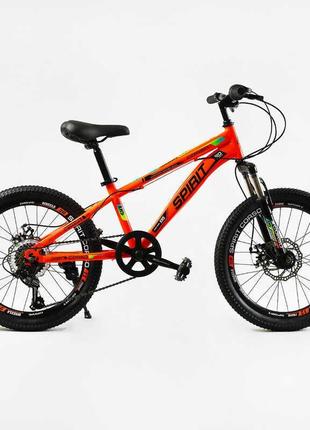 Велосипед спортивний corso "spirit" 20" дюймів tk-20140 рама сталева 12", 7 швидкостей shimano, зібраний