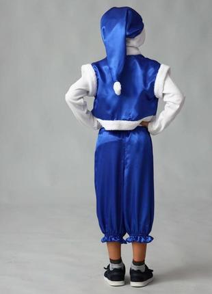Новогодний карнавальный костюм гнома  (синий) 3- 7 лет.3 фото
