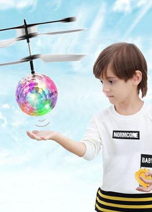 Летающий шар вертолет flying ball jm-888 с подсветкой и сенсорным управлением для детей
