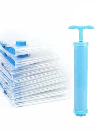 Вакуумный пакет с клапаном прозрачный уплотненный ра+ре 70 х 100 см