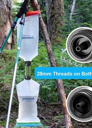 Портативный фильтр для очистки воды. water filter staraw 0.1 микрон оранжевый.7 фото