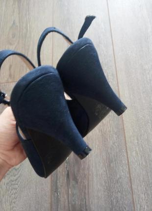 Синие замшевые туфли босоножки profile6 фото