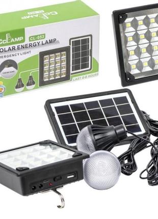 Ліхтар на сонячній батареї solar energy lamp cl-053 2200 мач павербанк