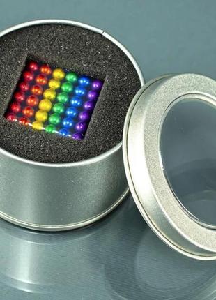 Неокуб neocube rainbow головоломка радуга разноцветный 216 магнитных шариков 5 мм в боксе2 фото