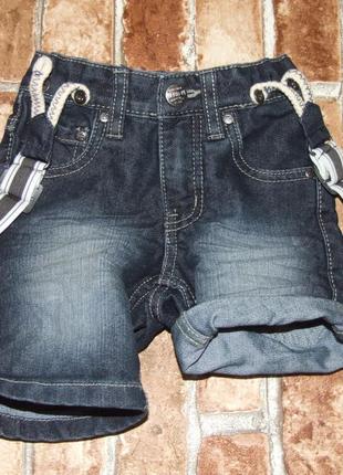 Шорты джинсовые мальчику 1 - 2 года hema