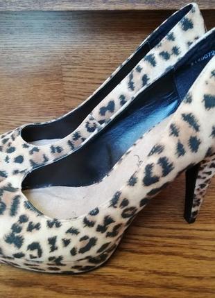 Туфли new look размер 37-38 в леопардовый принт