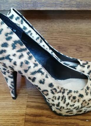 Туфли new look размер 37-38 в леопардовый принт2 фото