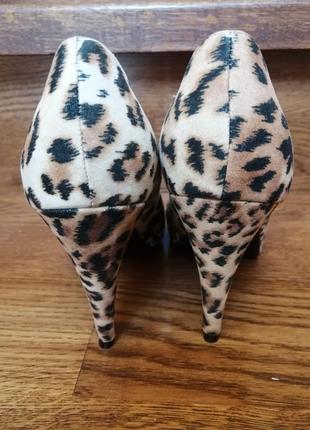 Туфли new look размер 37-38 в леопардовый принт5 фото