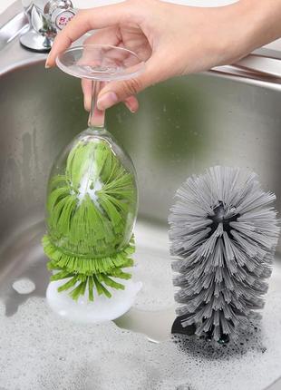 Щітка для миття стаканів з присоском brush-up2 фото
