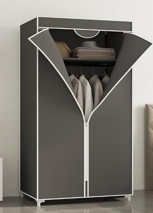 Складна тканинна шафа для одягу та взуття 8863 сірий1 фото
