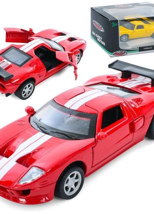 Машина металева інерційна з гумовими колесами as-3052 автосвіт, 1:40, ford gt