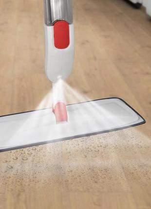 Швабра для мытья полов aurora water spraymop с распылителем красная