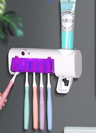 Диспенсер для зубной пасты и щеток авто multi-function toothbrush sterilizer jx008 стерилизатор зубных щеток