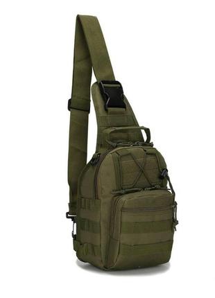 Армейская тактическая наплечная сумка рюкзак 5 л олива