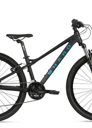 Велосипед гірський haro flightline one 2021-23 27.5 matte black / metallic blue, xs (140-155 см)