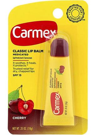 Бальзам для губ «вишня» carmex cherry lip balm tube spf15