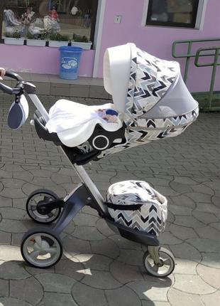 Летний комплект текстиля на коляску stokke