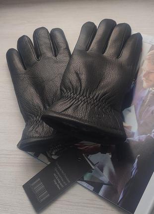 Зимние теплые перчатки варежки из кожи оленя, румуния4 фото