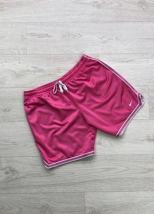 Винтажные спортивные шорты nike w vintage mesh dri-fit drawstring training shorts pink2 фото