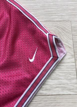 Винтажные спортивные шорты nike w vintage mesh dri-fit drawstring training shorts pink3 фото