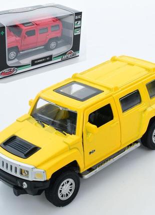 Джип металлический с резиновыми колесами as-3047 автомир, hummer h3