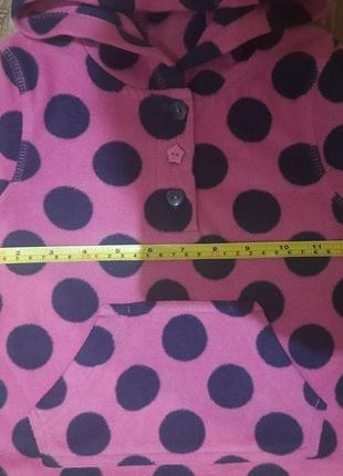 Флисовая худи, толстовка для девочки фирмы george, 3 - 4 года, 98 - 104 см роста2 фото