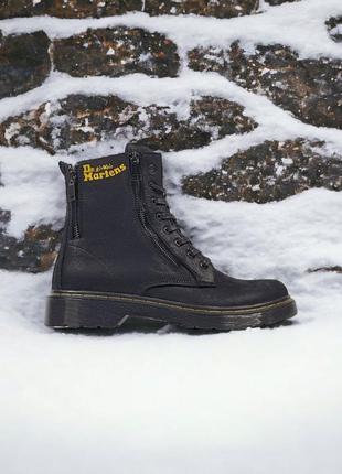 Мужские зимние кожаные ботинки dr martens