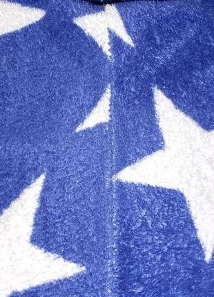 Флисовая пижама кегуруми 116/122 синяя в звезды6 фото