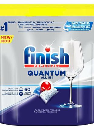Таблетки с гелем quantum бренда finish средство для посудомоечной машины