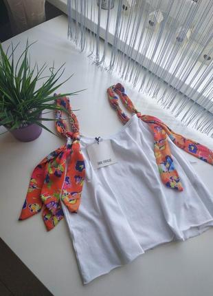 Майка-блуза топ с лентами и цепями2 фото