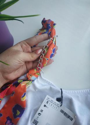 Майка-блуза топ с лентами и цепями4 фото