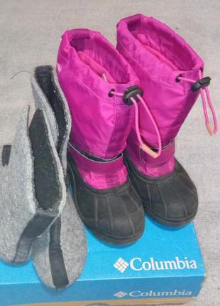 Columbia зимові чоботи/сапожки/ сноубутси з валянком на дівчинку р.33 (20 см)4 фото