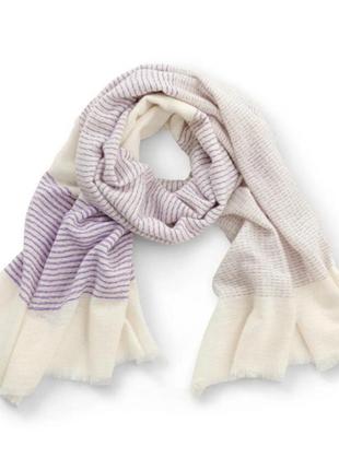 Розкішний смугастий плетений шарф від tchibo (німеччина), розмір 75*200см1 фото