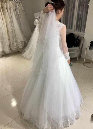 Плаття весільне сукня вишита з рукавами