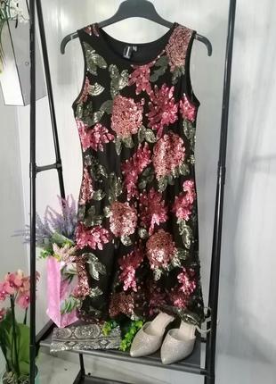 Платье вечернее с пайетками вышивкой в стиле 20-х годов мафия под винтаж платье2 фото