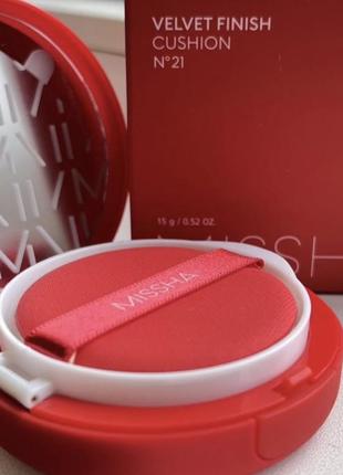 Кушон missha velvet finish cushion spf 50+/pa+++ no235 фото