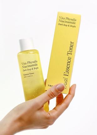 Тонер-есенція для освітлення з фізалісом, ніацинамідом vita physalis niacinamide dark stop bright toner,200 мл