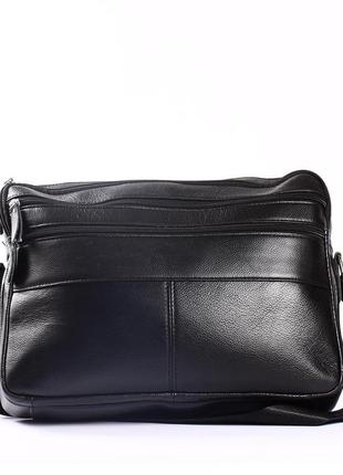 Мужская кожаная сумка, портфель на длинной ручке2 фото