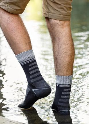 Водонепроницаемые спортивные носки нейлоновые, черно-серые m(40-42)2 фото