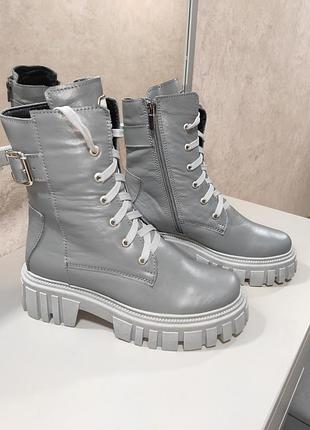 Ботинки женские зимние, кожа