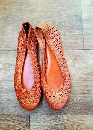 Кожаные балетки